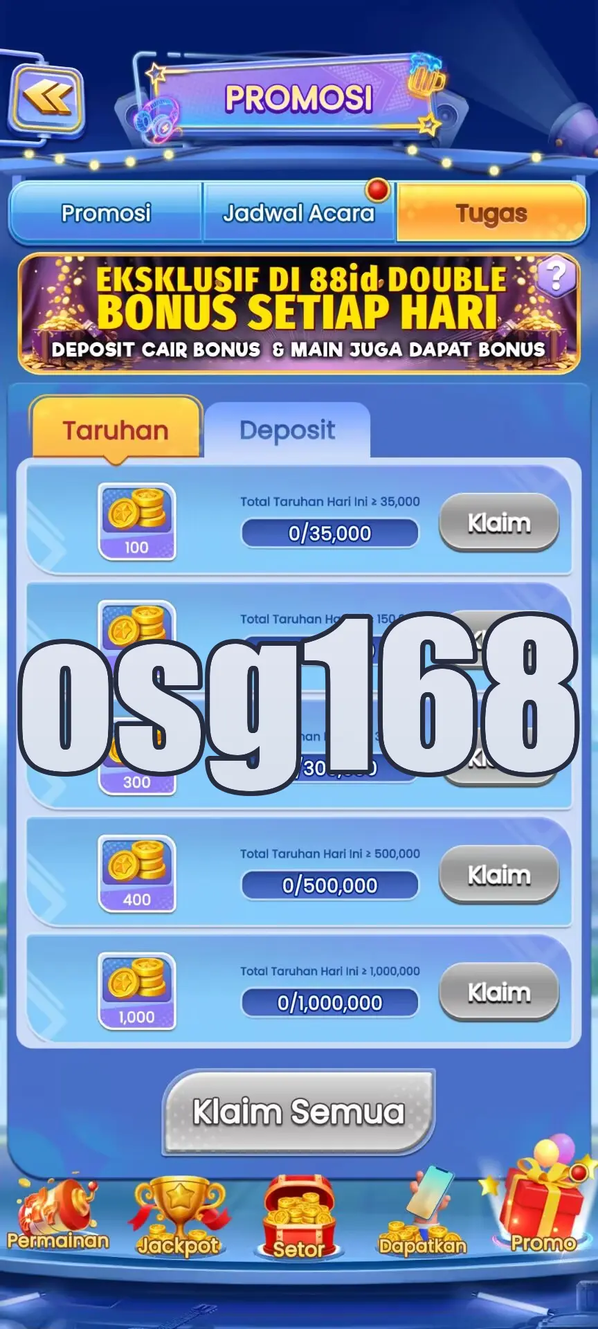 osg168 Masuk